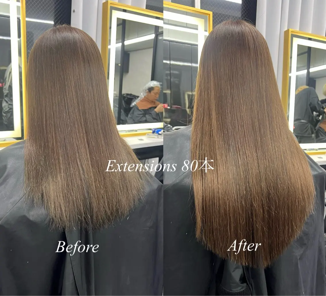 ロング カラー シールエクステ ハイトーンカラー エクステ ヘアカラー エクステ シールエクステ特化 ハイトーン、NANAのヘアスタイル