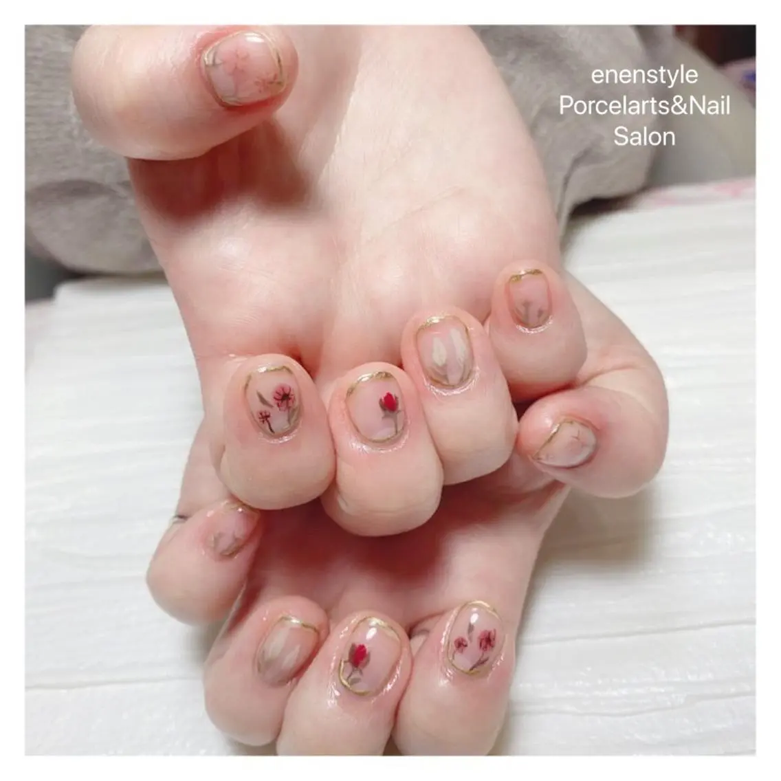 ショート ネイル ハンドネイル 🐾enen style 🐾のネイルデザイン