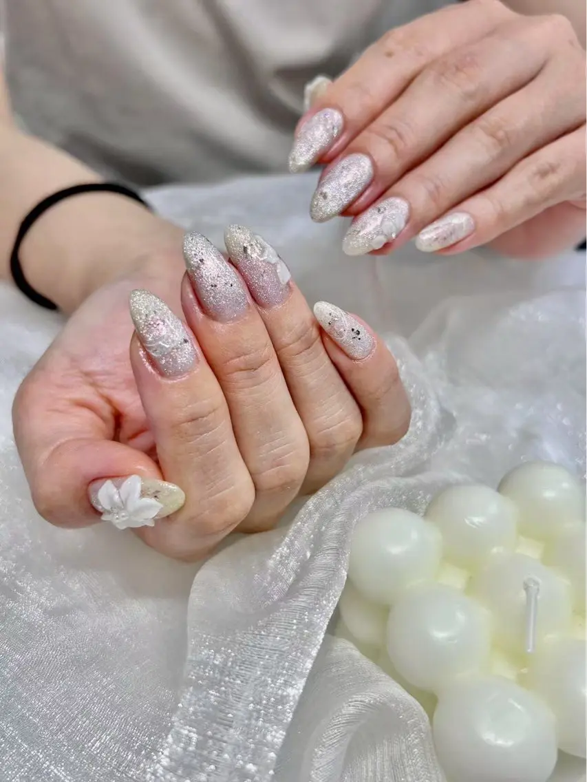 ネイル スカルプネイル シンプルネイル Lu nailsalonのネイルデザイン