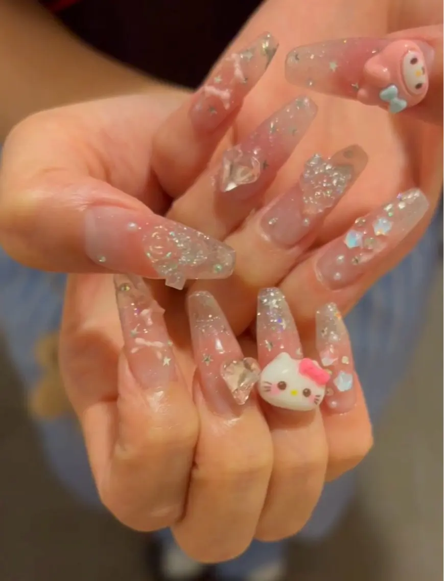 ネイル 長さ出し ハンドネイル Aimer Ciel エメシエル大宮ネイルのネイルデザイン