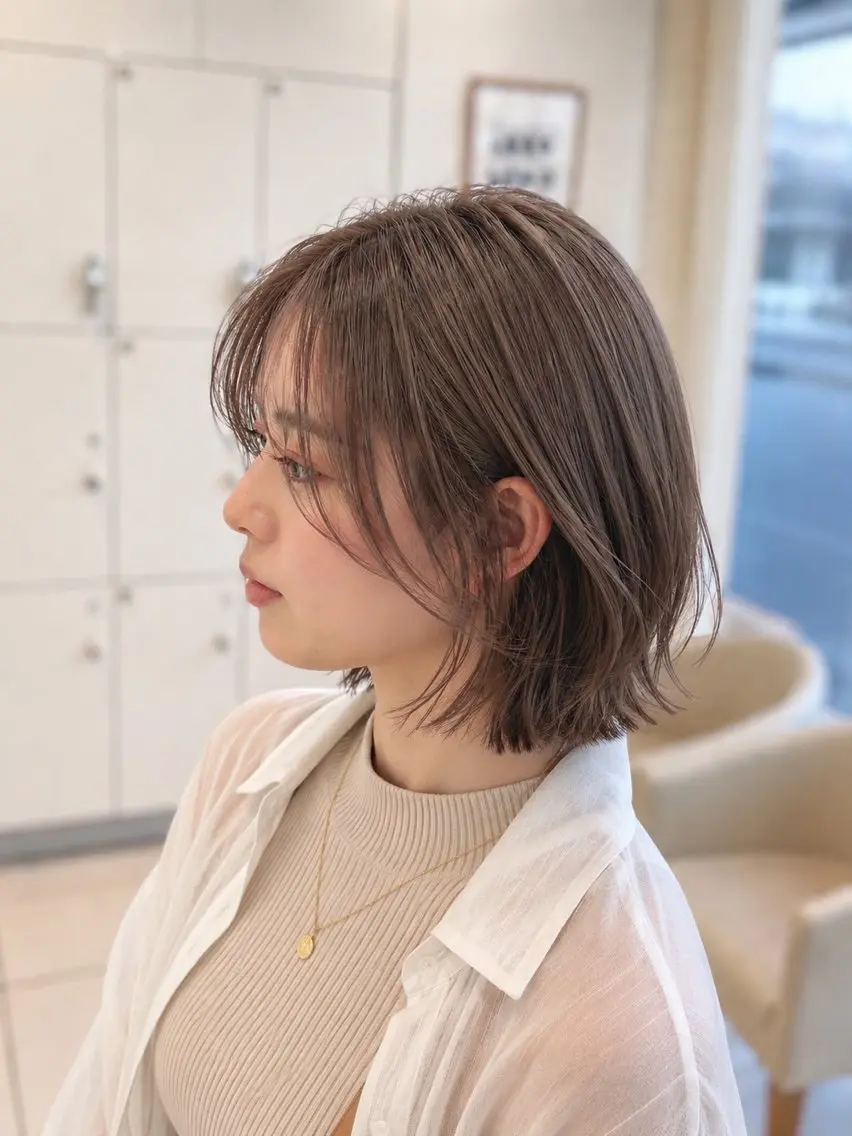 ミディアム カラー カット ヘアカラー トリートメント 金子 直樹のヘアスタイル