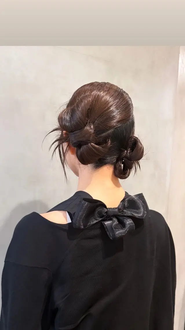 ミディアム ヘアアレンジ ヘアセット タナカ カナ🫧のヘアスタイル