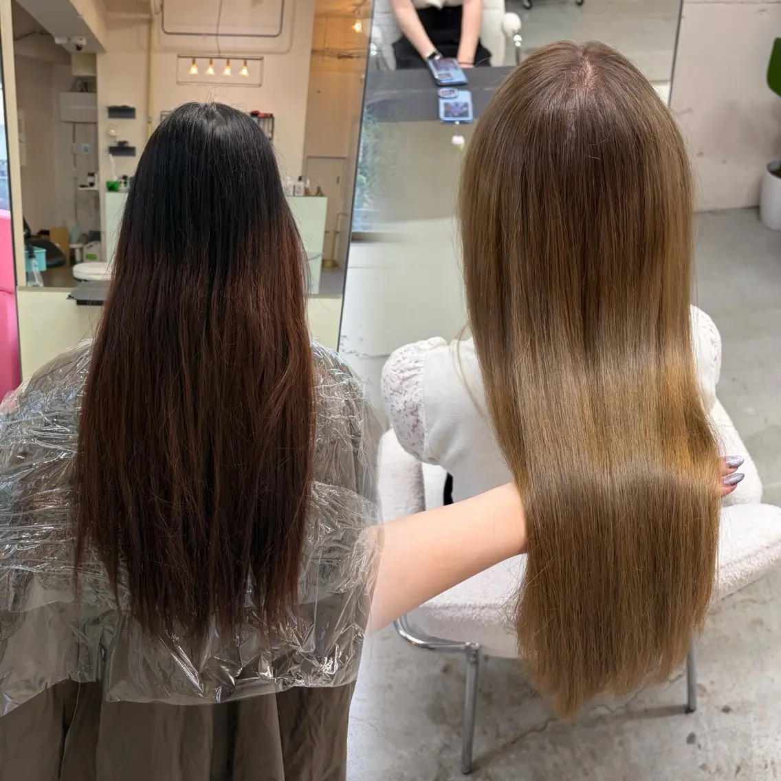 ロング カラー ロング ヘアカラー トリートメント ✨️ハイトーンカラー 🐈‍⬛/ risaのヘアスタイル