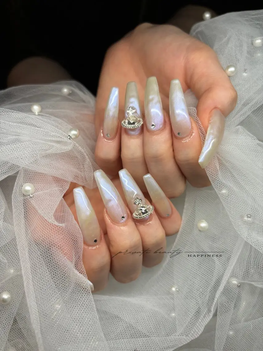 ネイル ロングネイル ワンカラーネイル happiness nailのネイルデザイン