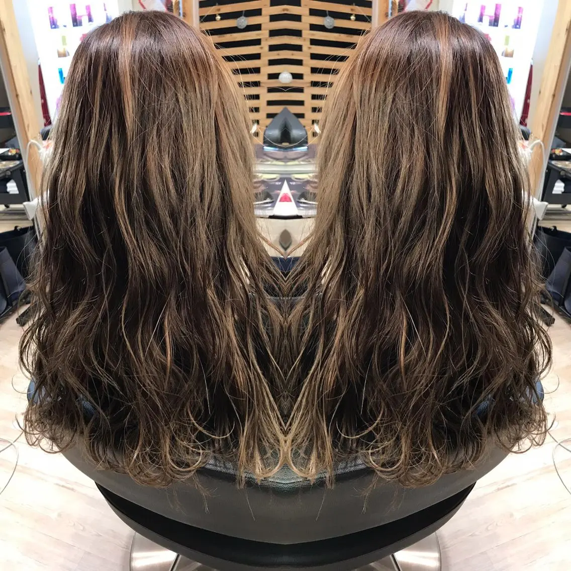 ロング カラー ベージュカラー ブリーチ 透明感カラー モカベージュ ブリーチなしカラー ヘアカラー 大久保 隆蔵のヘアスタイル