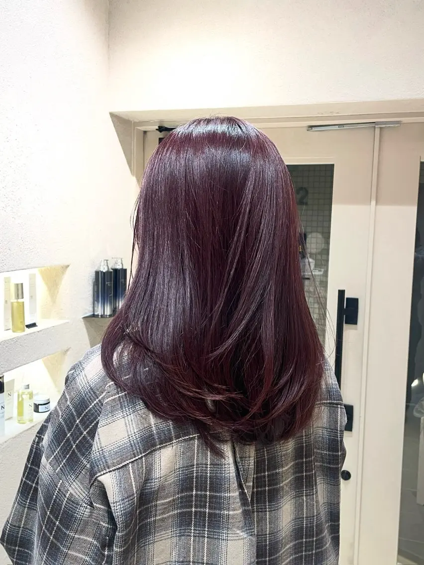 ミディアム カラー カット ヘアカラー トリートメント 暖色系カラー/オリー ブカラー💚宮城のヘアスタイル