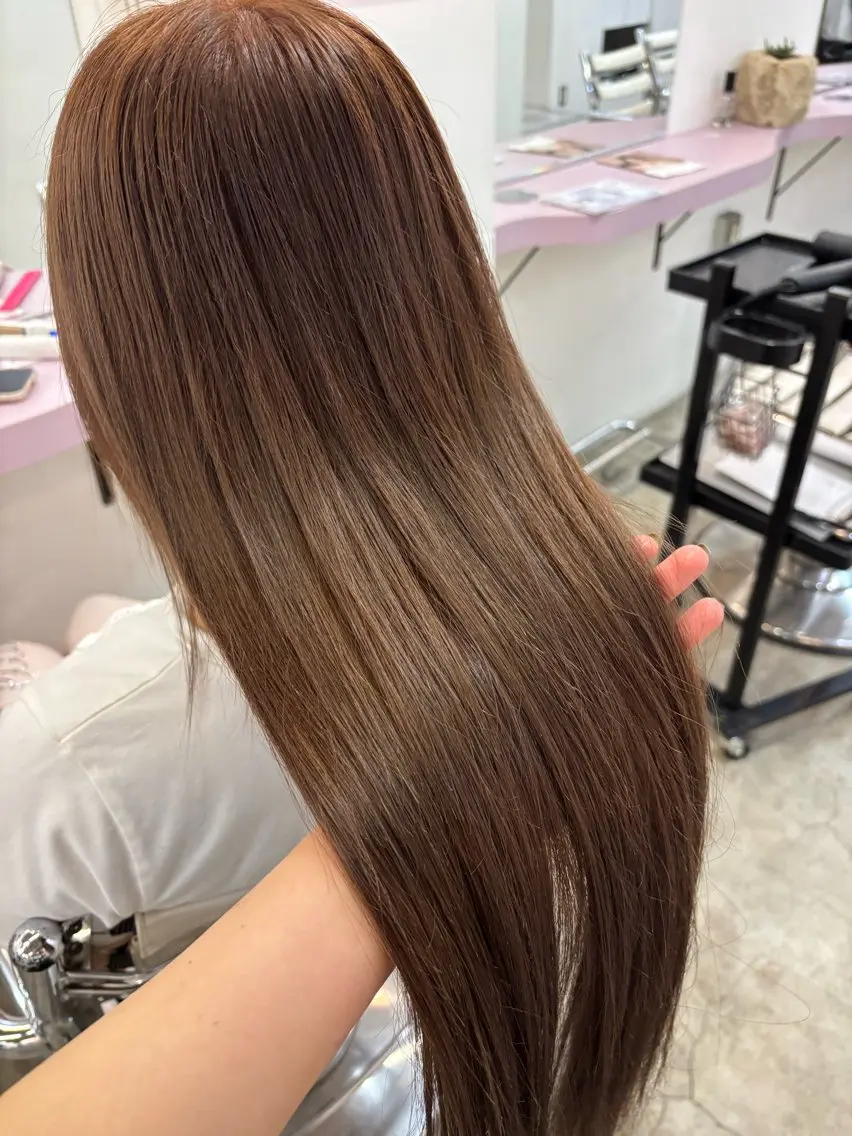 ロング ヘアカラー ness／rina ／透明感カラーのヘアスタイル