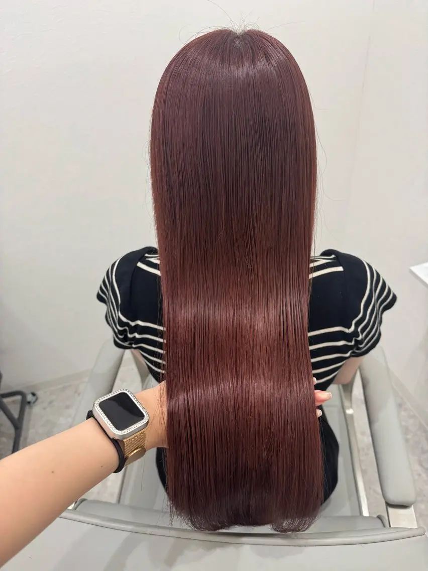 ロング カラー 髪質改善 カット ヘアカラー トリートメント 💎縮毛矯正/透明感 カラー💎椎葉みひろのヘアスタイル
