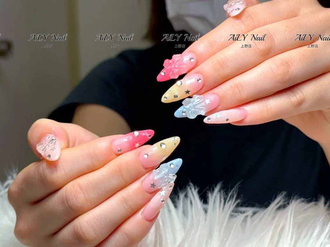 ネイル アートネイル ジェルネイル マグネットネイル ニュアンスネイル シンプルネイル ハンドネイル AiLy Nail 上野店のネイルデザイン