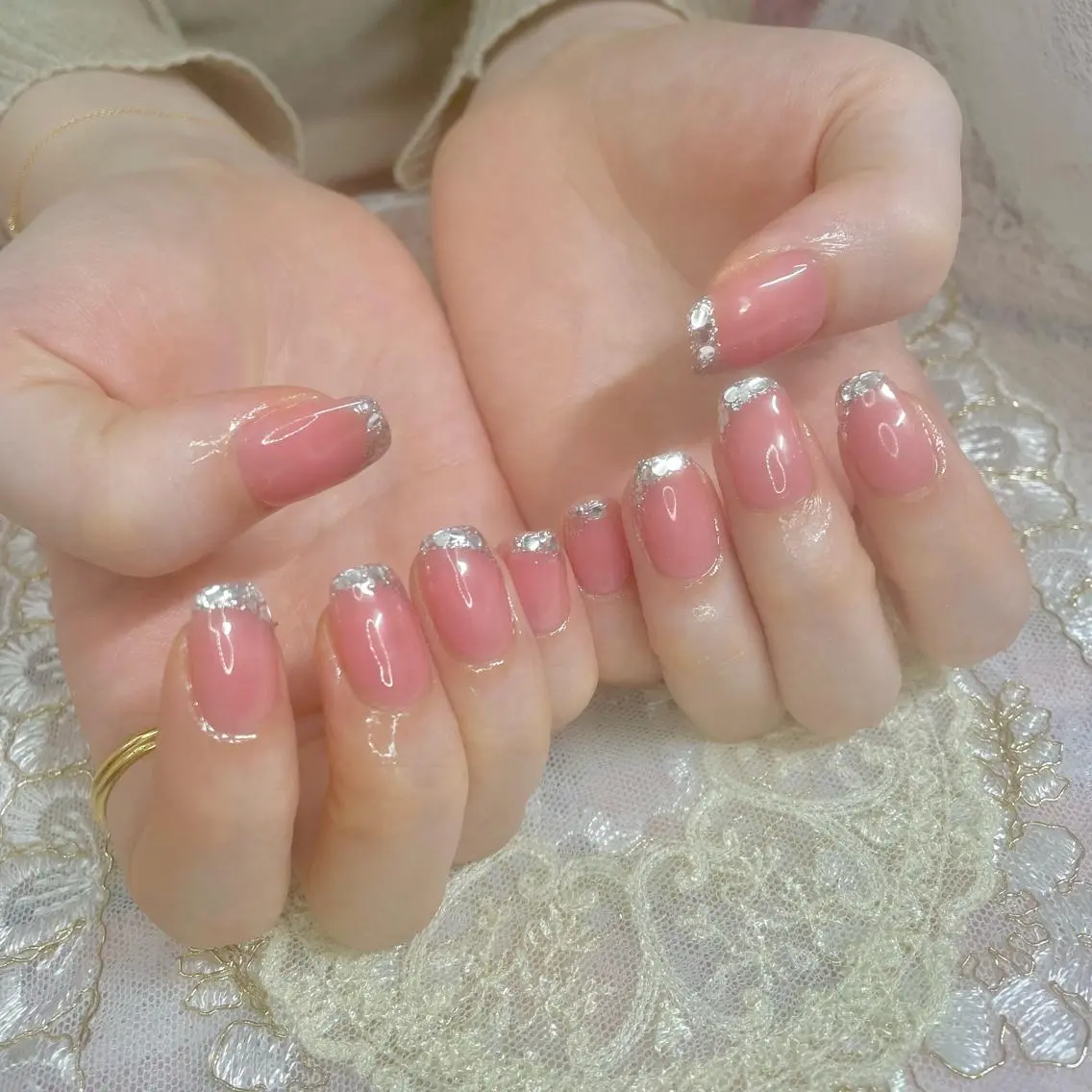 ネイル アートネイル オーロラネイル 成人式 ジェルネイル 卒業式 J terrace Nailのネイルデザイン