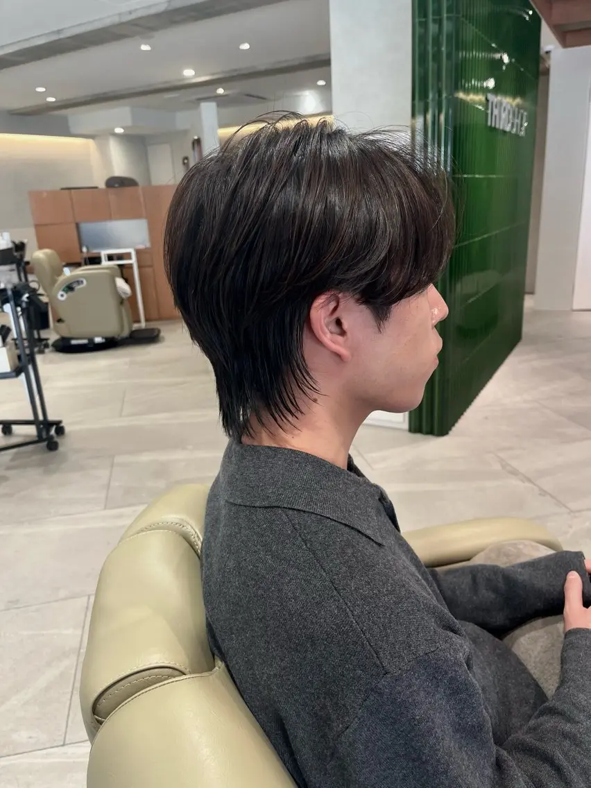 メンズカット+髪質改善ストレートの写真