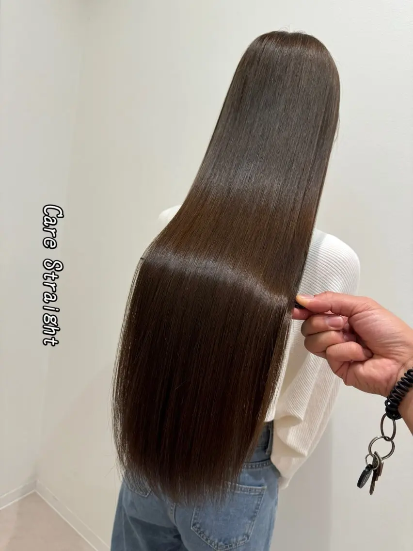 ロング 縮毛矯正 トリートメント 美髪矯正💙ྀི/ 水光髪🫧/ミナルのヘアスタイル