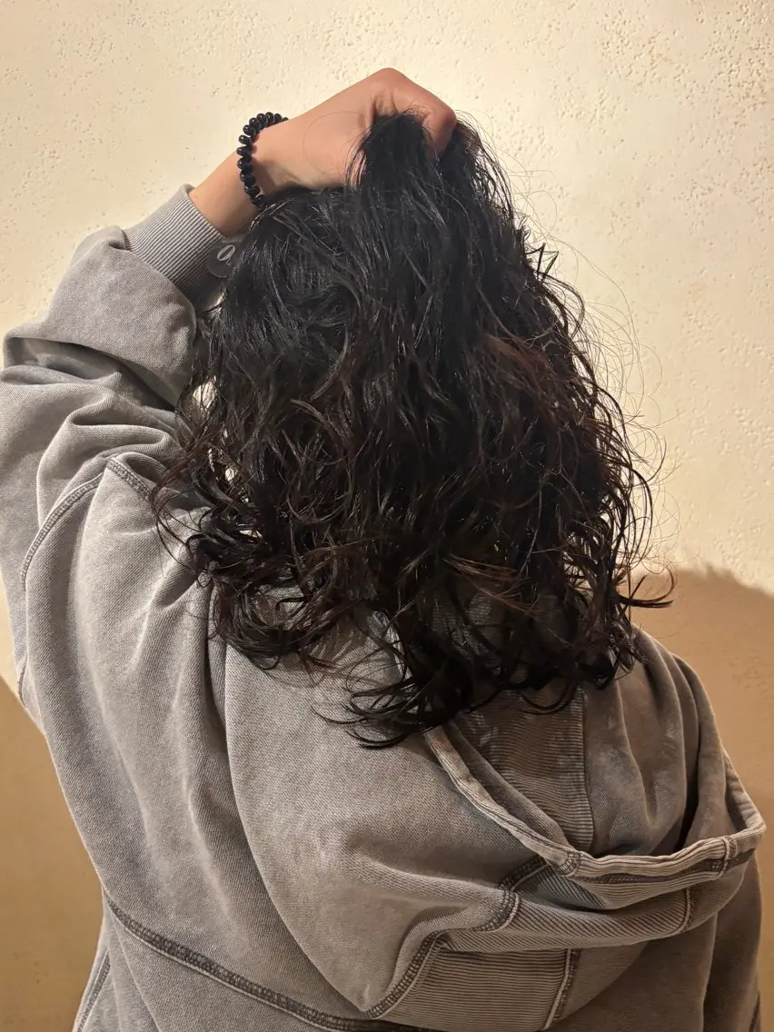 ミディアム パーマ ミディアムパーマ ARCHE 南堀江 モデルレッスンのヘアスタイル
