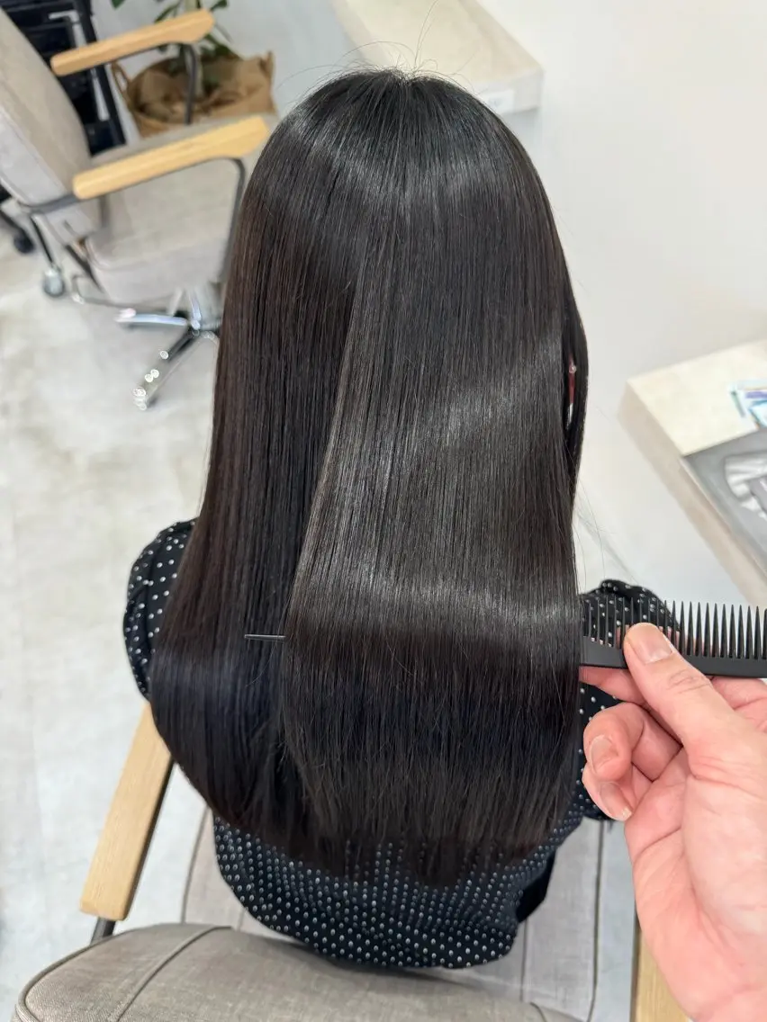 ロング 縮毛矯正 カット 縮毛矯正 城崎如哉／メンズ /縮毛矯正のヘアスタイル