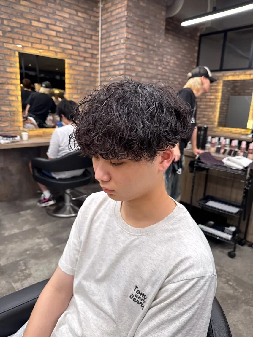 パーマ メンズ カット パーマ ツイスパ/スペイン カールNo.1まなるのヘアスタイル