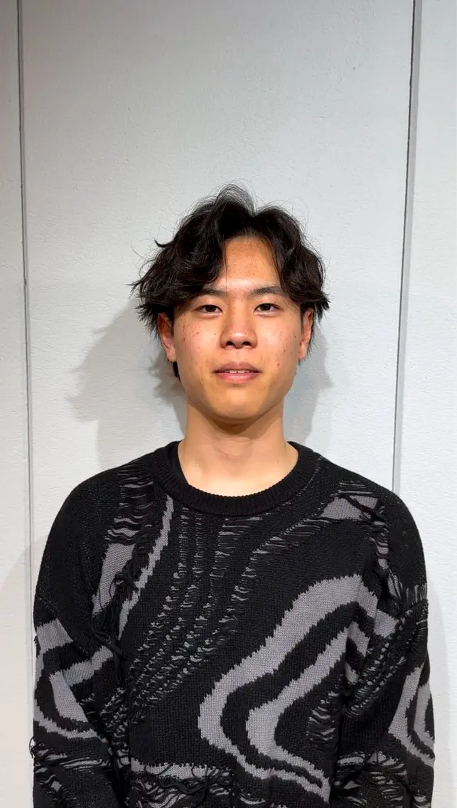 ショート メンズ メンズパーマ 外ハネヘア カット 吉岡 昌吾のヘアスタイル