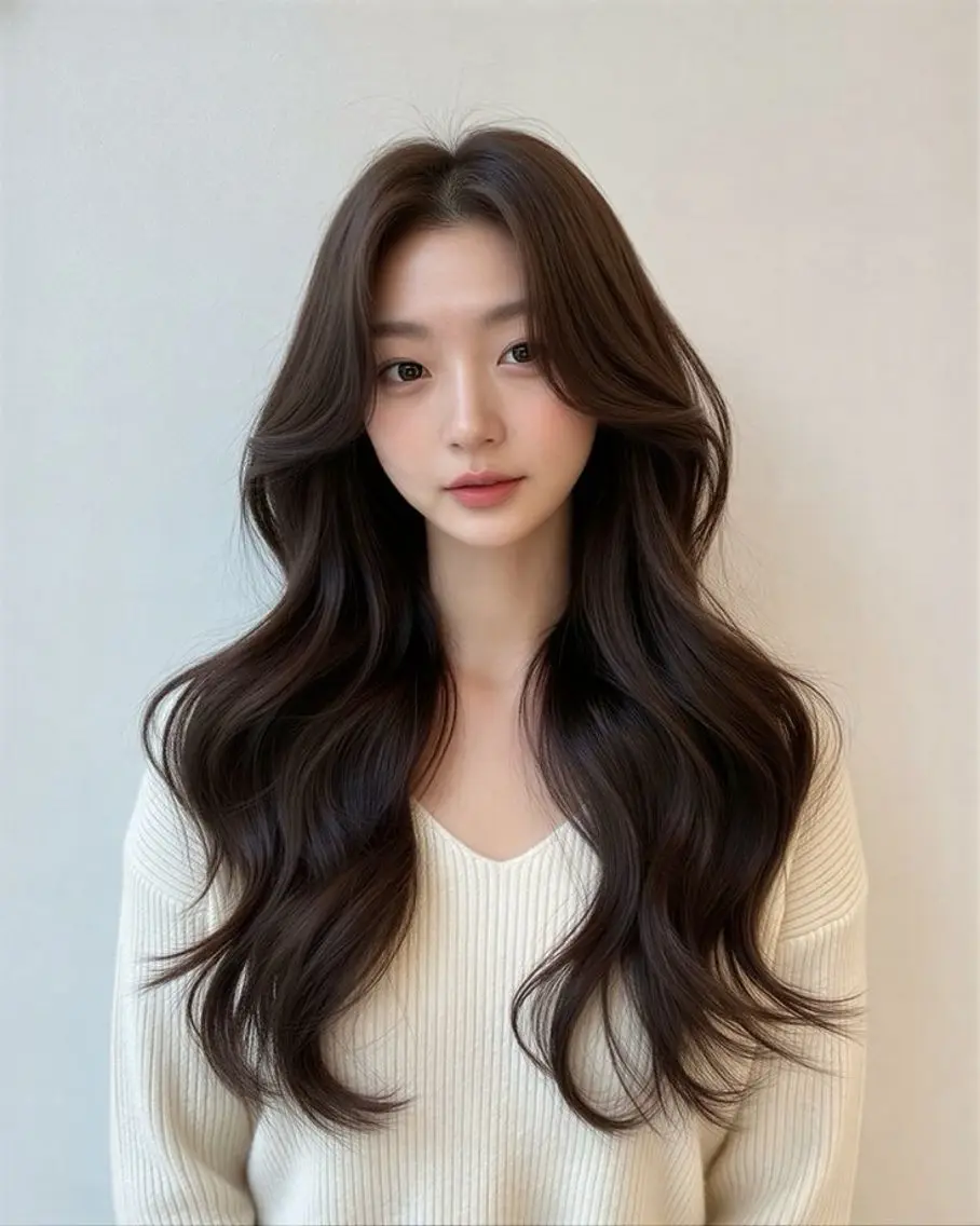 セミロング レイヤーカット ハッシュレイヤー特化のヘアスタイル
