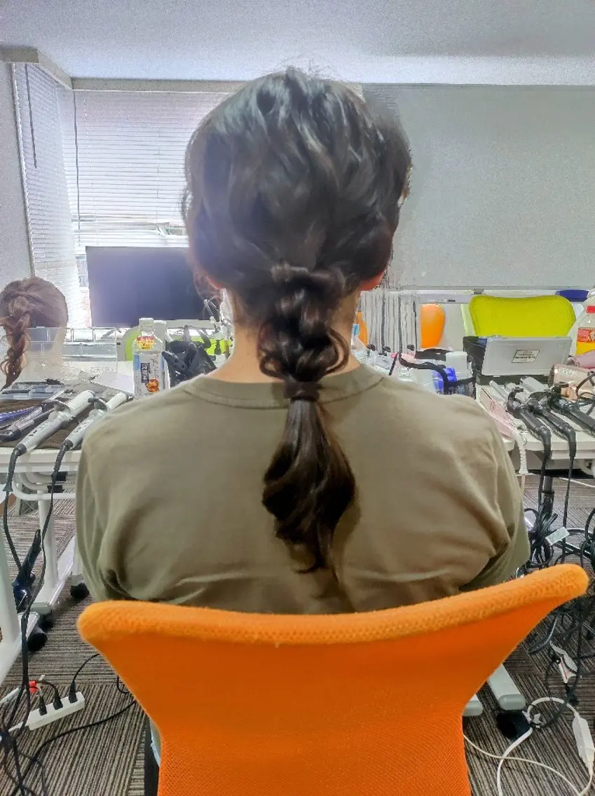 ヘアアレンジ ロング 結婚式・ブライダル デート 浴衣 ヘアセット 大人髪ヘアセット/ 切りたて感なしカットのヘアスタイル