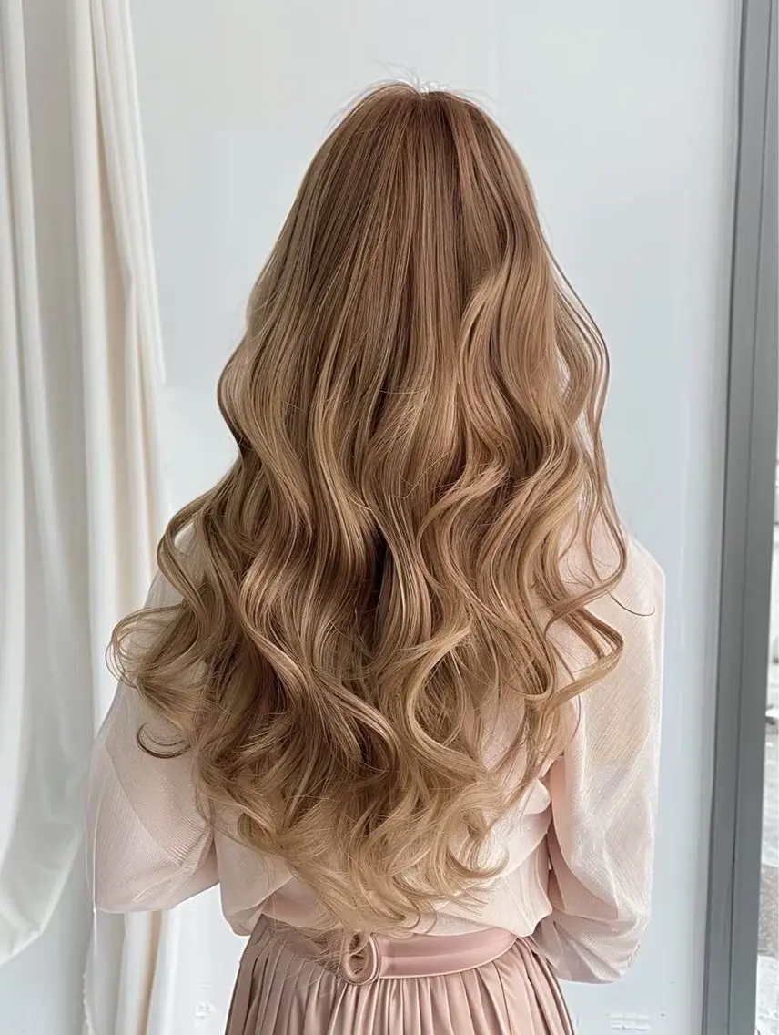 セミロング カラー ヘアカラー LAWE.北堀江/ 韓国エクステのヘアスタイル
