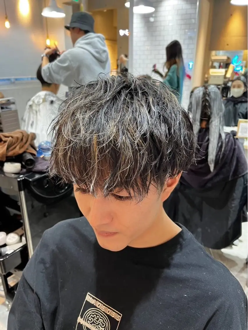 ミディアム カラー メンズ カット ヘアカラー 🇺🇸メンズ特化/ 四辻 凱斗🇺🇸のヘアスタイル