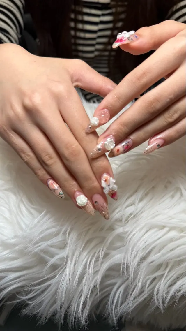 ネイル 長さ出し フレンチネイル グラデーション 韓国ネイル マグネットネイル ハンドネイル VB HEAVEN nailのネイルデザイン