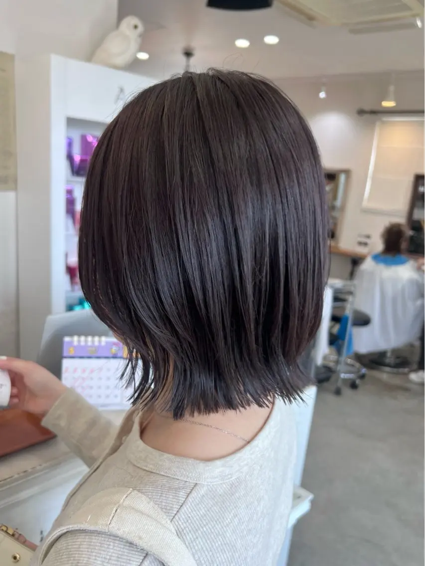 ミディアム ボブレイヤー ボブ レイヤーカット カット ヘアカラー トリートメント 🤎ボブ/ショート/ Rinka🤎のヘアスタイル