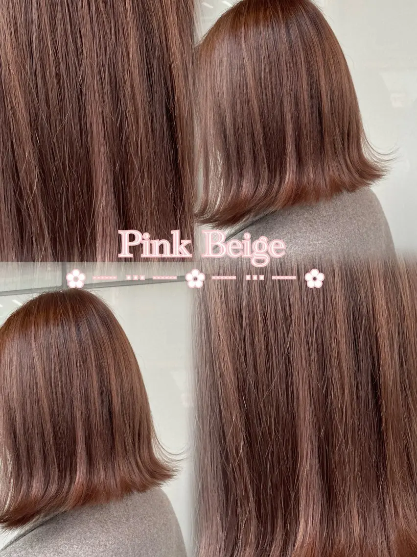 ミディアム カット ヘアカラー 千野 優由のヘアスタイル