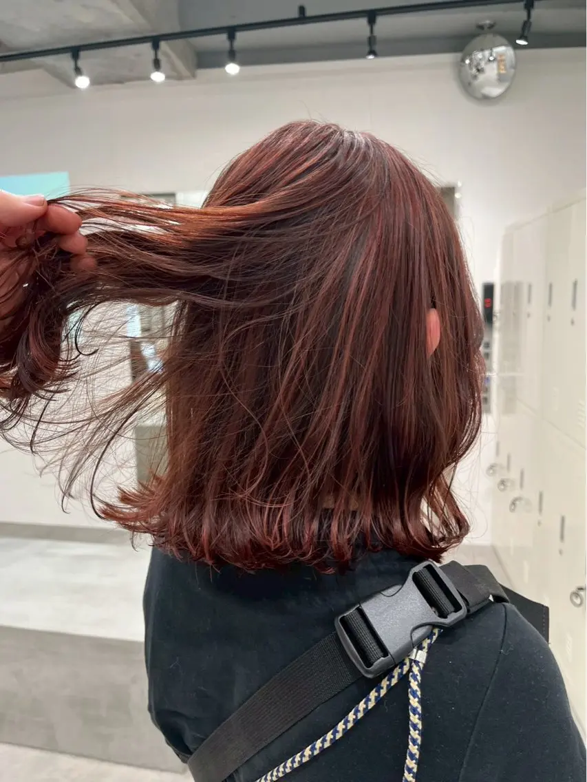 ミディアム カラー ハイトーンカラー🐬 えりかのヘアスタイル