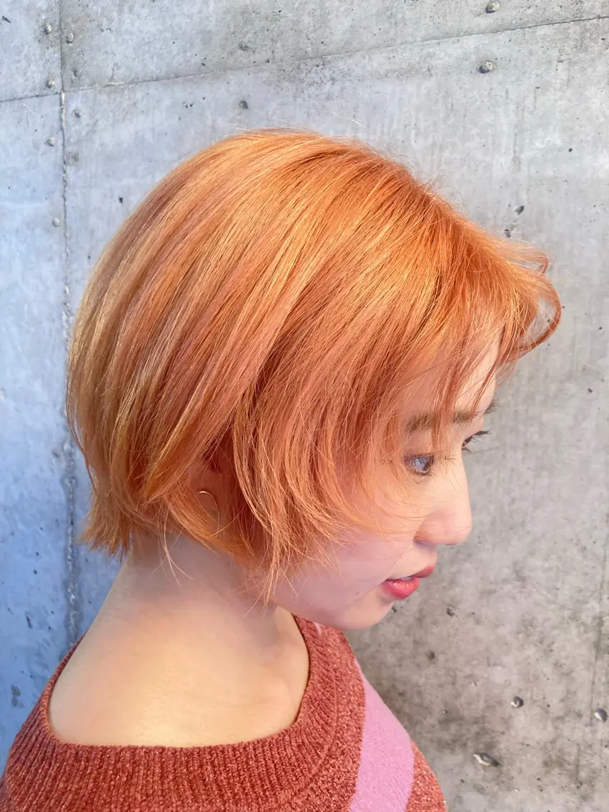 セミロング カラー 横浜美容室／暖色系 michika🌹のヘアスタイル