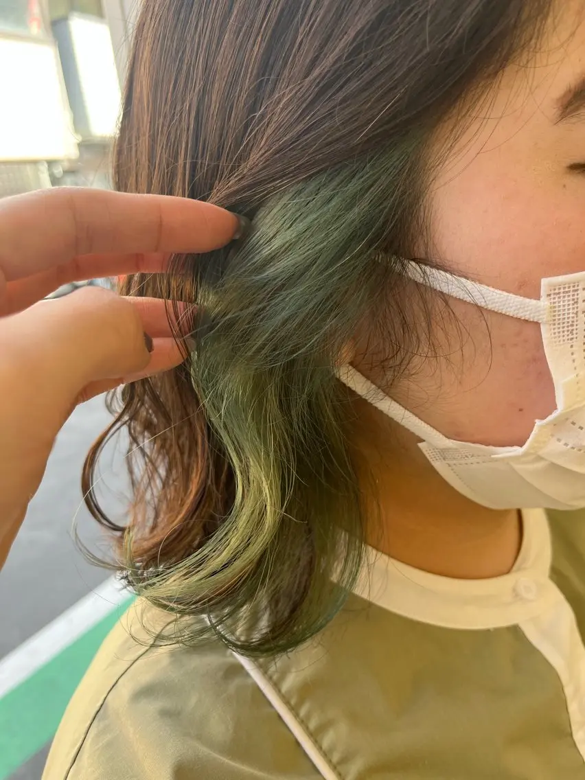 ミディアム カット ヘアカラー 森野美咲🇰🇷 レイヤー/顔周りのヘアスタイル