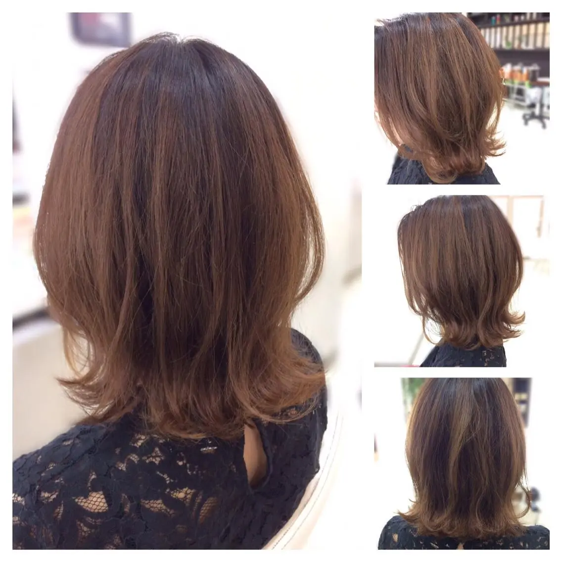 ミディアム 外ハネヘア いけだ ゆうのヘアスタイル