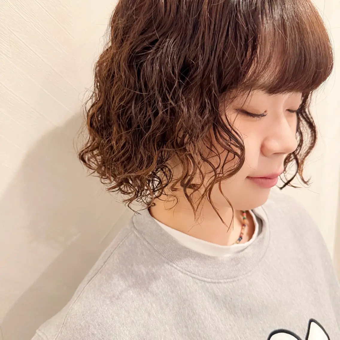 ショート カラー パーマ 中川 竜誠のヘアスタイル