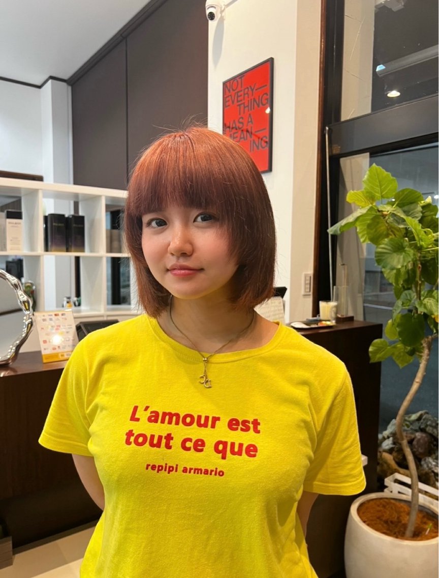 ショート カラー ヘアカラー 大鉢 遥水のヘアスタイル