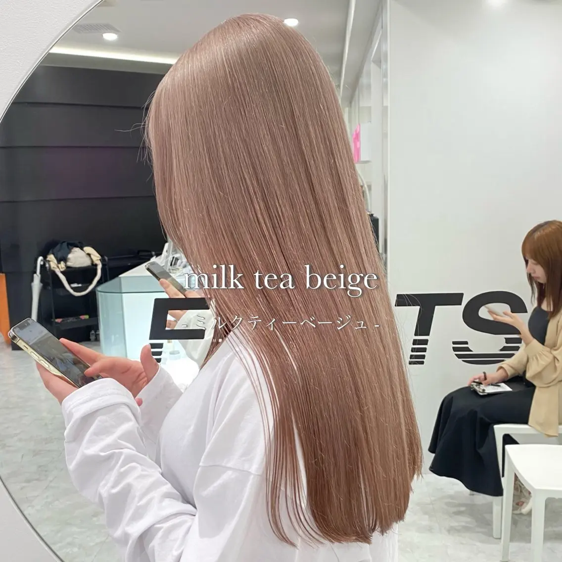 ロング カラー ベージュカラー ブリーチ ブロンド ケアブリーチ ダブルカラー 色落ち綺麗🩰ハイ トーン🎀RINKAのヘアスタイル