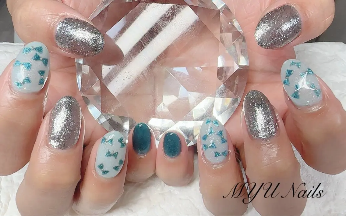 ネイル ジェルネイル マグネットネイル 持ち込み ニュアンスネイル ワンカラーネイル ハンドネイル ニュアンスネイル🌈 MYU Nailsのネイルデザイン