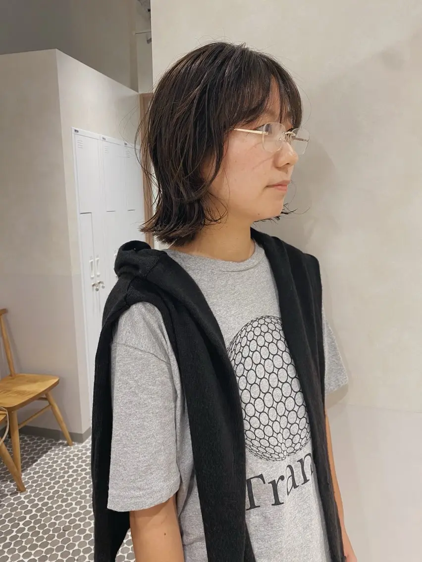 ミディアム カラー 砂原 ひよりのヘアスタイル