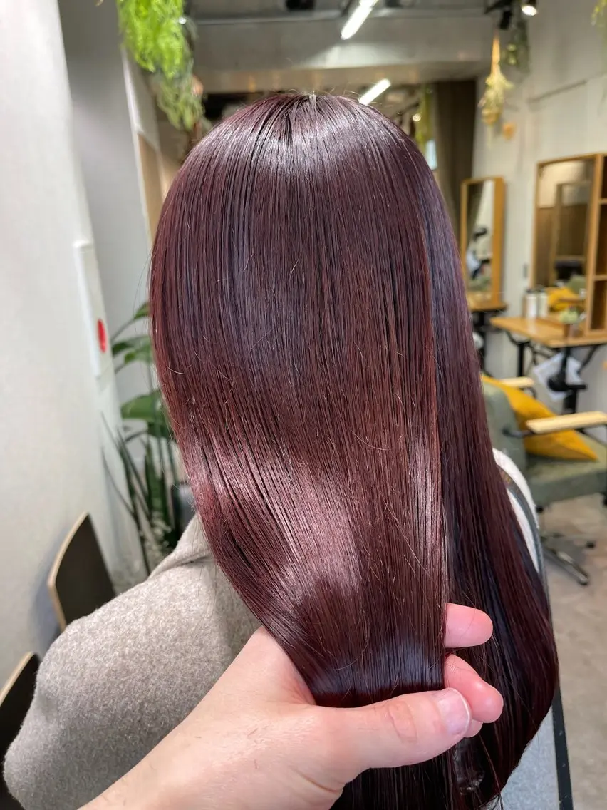 ロング カラー ヘアカラー うる艶カラー 顔周りカット♡ikuのヘアスタイル