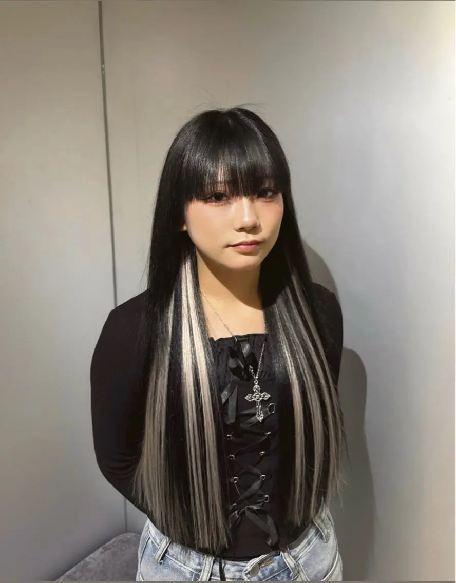 ロング カット ヘアカラー トリートメント エクステ× 前髪,顔周り そうまのヘアスタイル