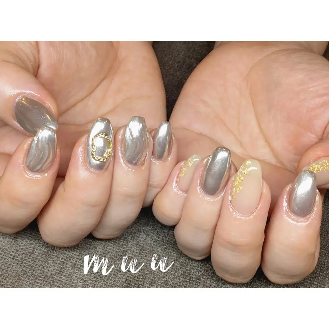 ネイル アートネイル ミラーネイル muu nailのネイルデザイン