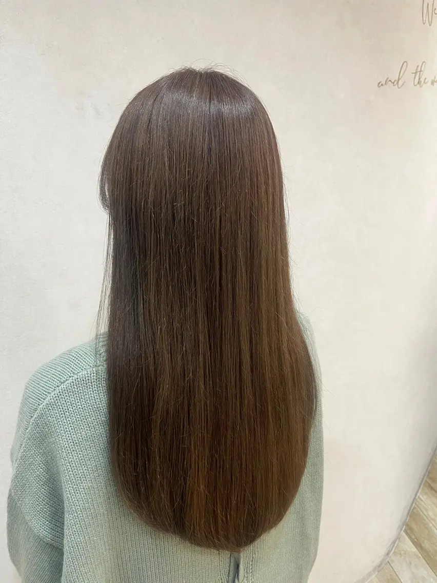 ロング カラー ヘアカラー トリートメント 縮毛矯正🫧/ 武笠 友香🤍のヘアスタイル