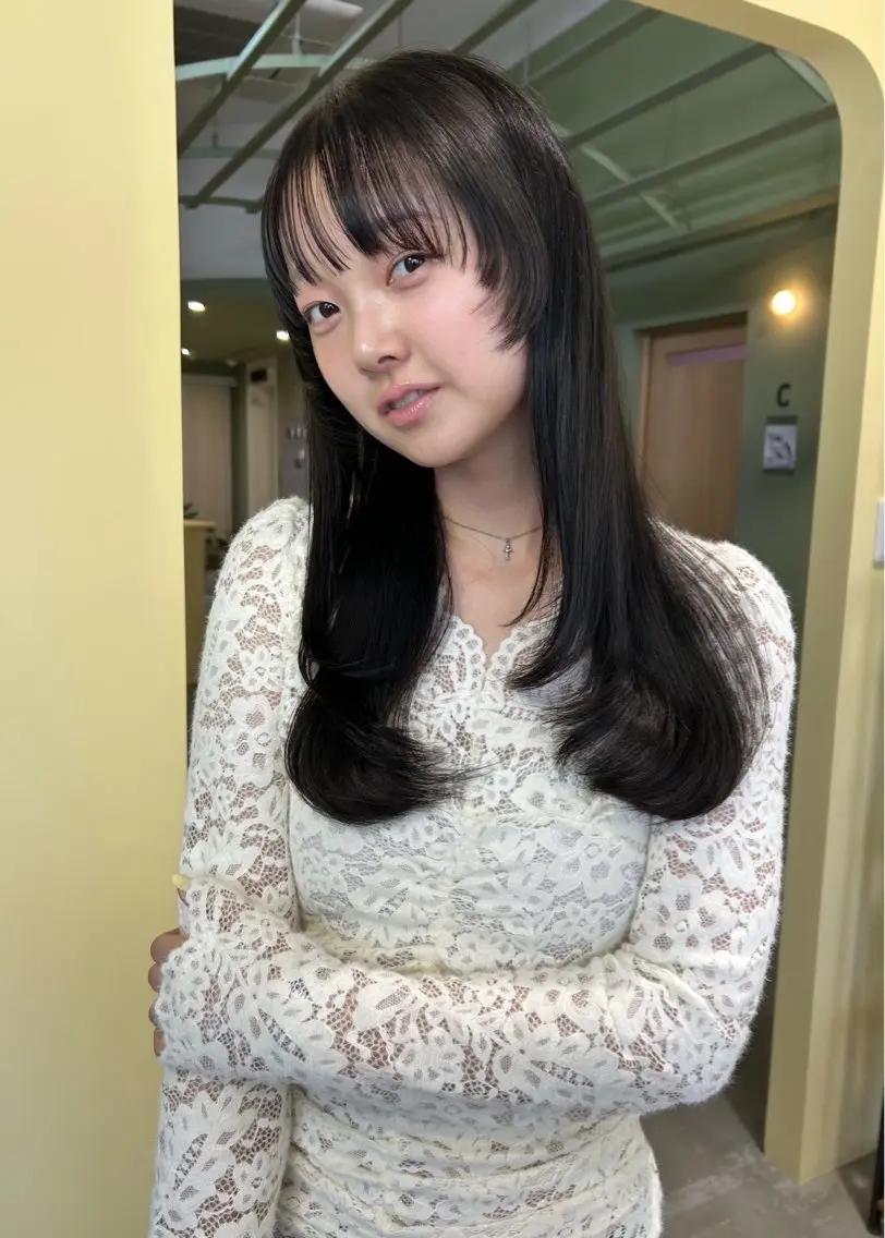 ロング カットモデル募集 トモカのヘアスタイル
