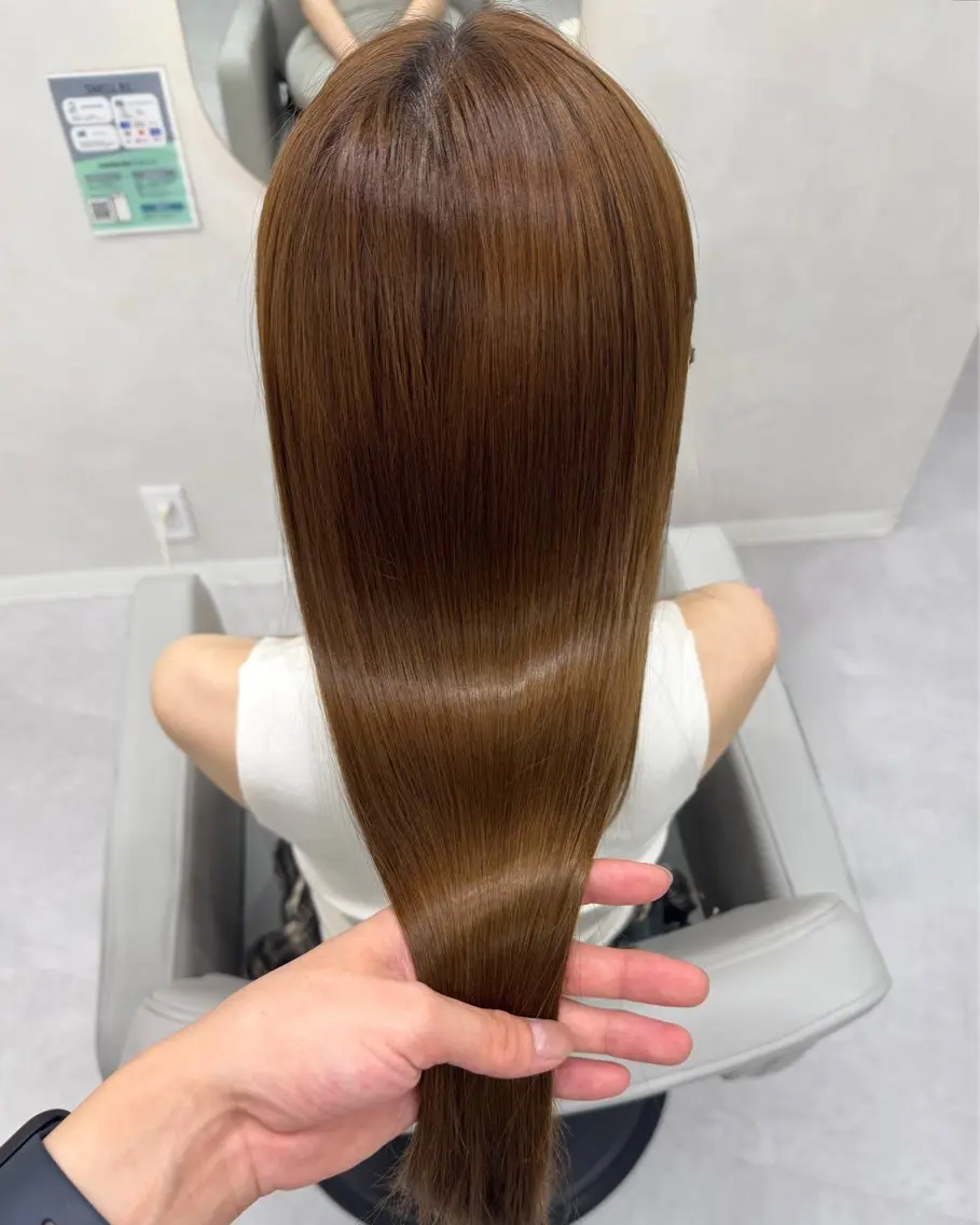 ロング 縮毛矯正 大場 賀句のヘアスタイル