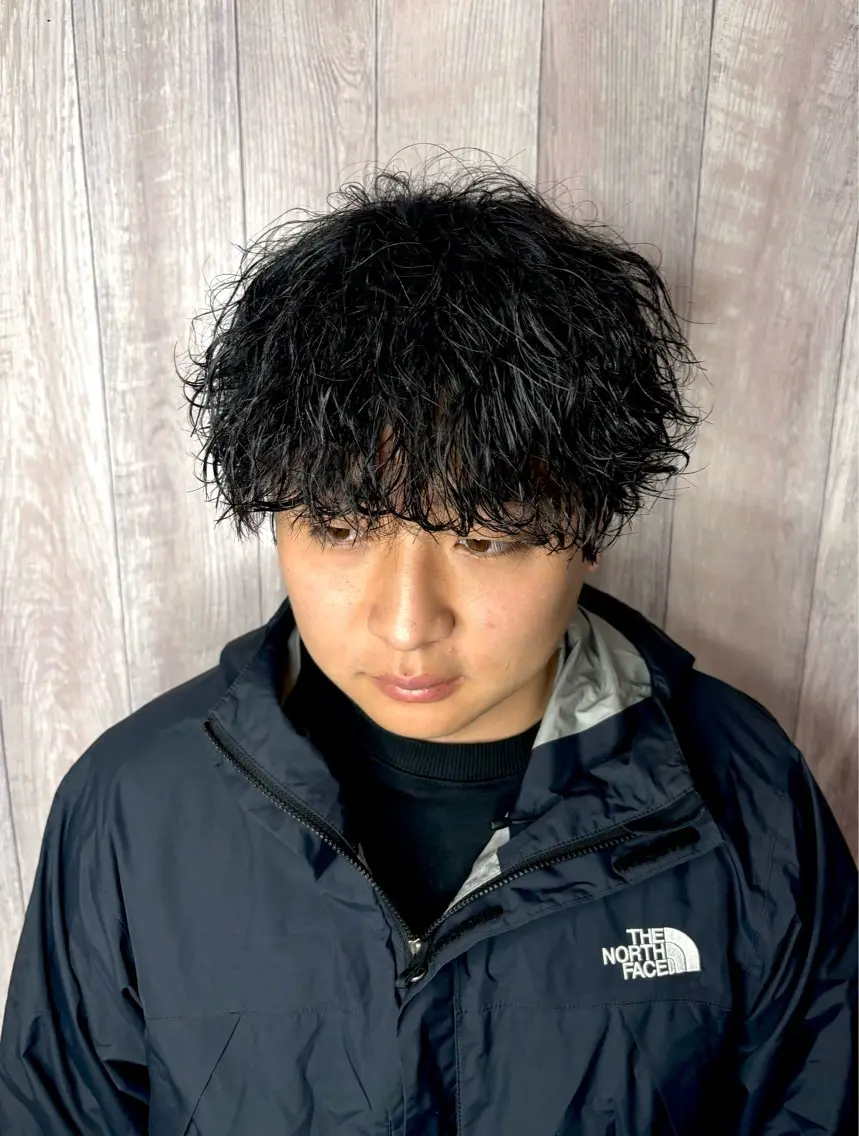 ショート パーマ メンズ カット パーマ 池袋西口／メンズ/ Mutoのヘアスタイル