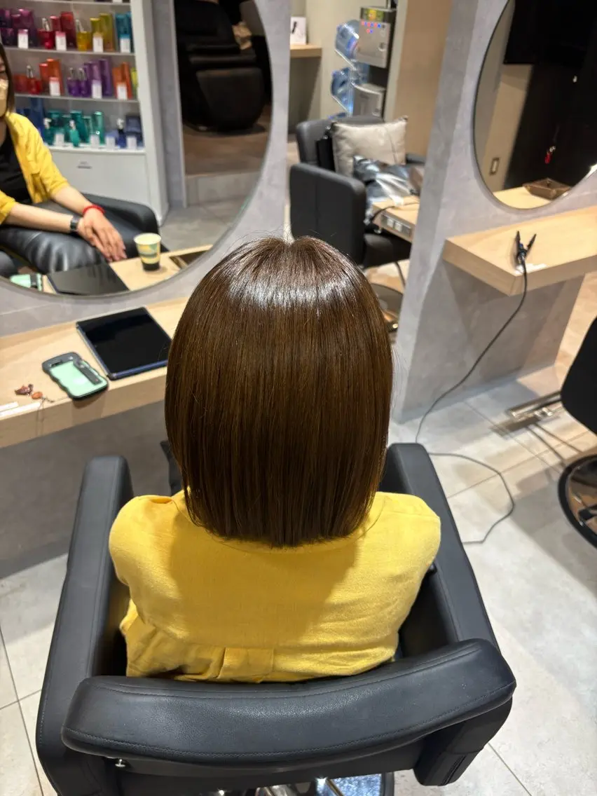 ミディアム カラー ヘアアレンジ ボブ カット ヘアカラー 透明感カラー/艶髪 🫧ayaneのヘアスタイル