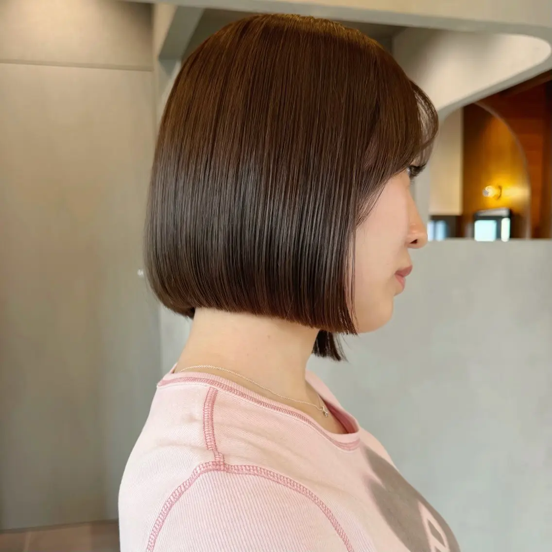 ショート カラー 透明感カラー 似合わせカット 縮毛矯正 トリートメント カット ヘアカラー 縮毛矯正 トリートメント 縮毛矯正/レイヤー/ ボブ♡Natsukiのヘアスタイル