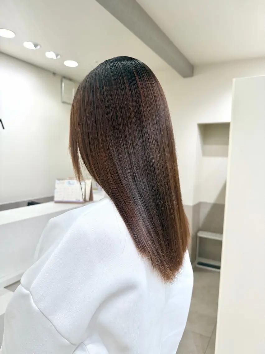 セミロング 髪質改善 縮毛矯正 カット 縮毛矯正 【縮毛矯正/髪質改善 /ケアカラー】十場のヘアスタイル