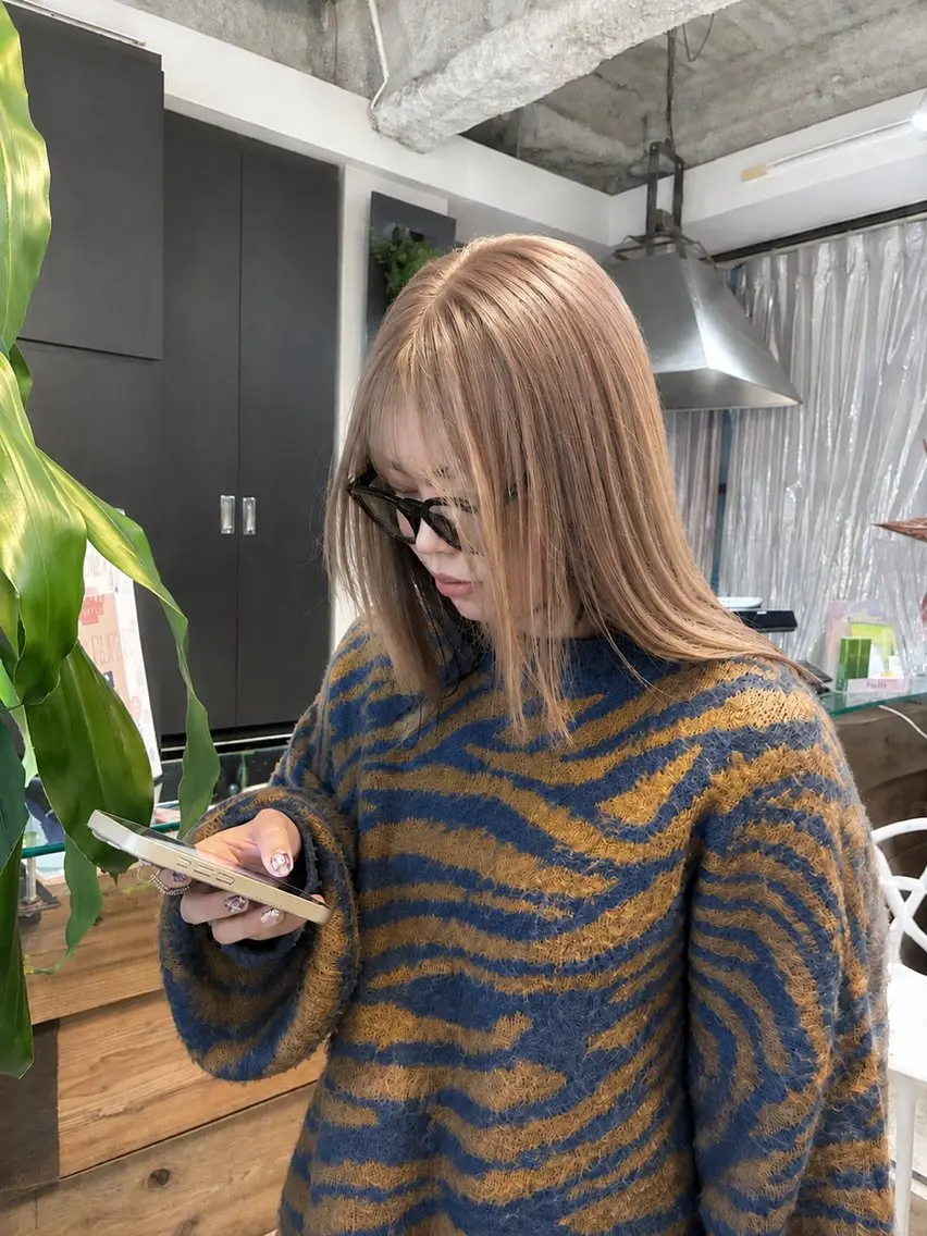 セミロング ヘアカラー 児玉 蒼空のヘアスタイル