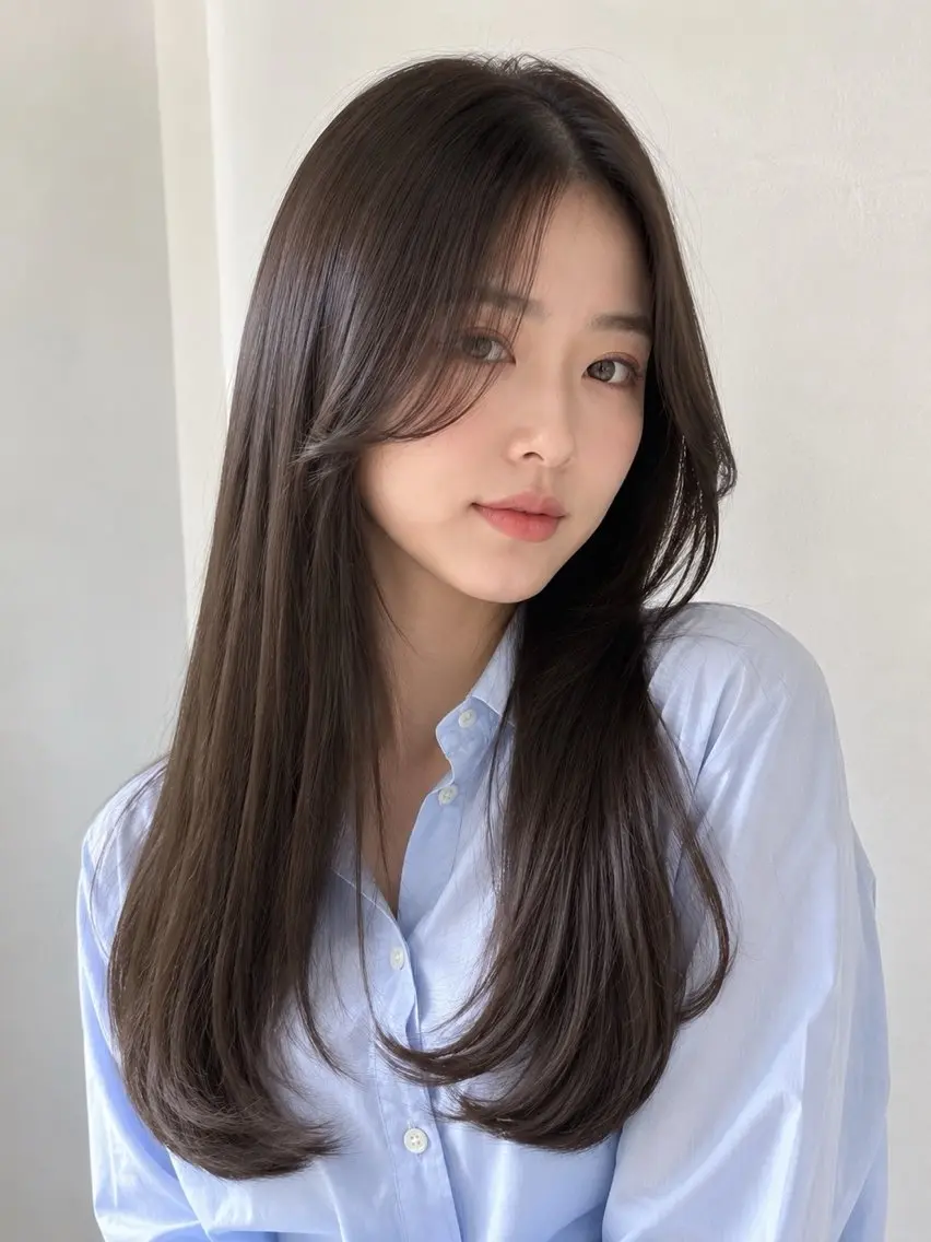 ロング レイヤーカット ロング カット ヘアカラー トリートメント 髪質改善✨艶髪カラー 縮毛矯正✨有田仁志のヘアスタイル