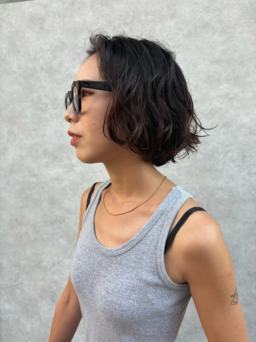 ショート パーマ ボブ 小関 仁晴のヘアスタイル