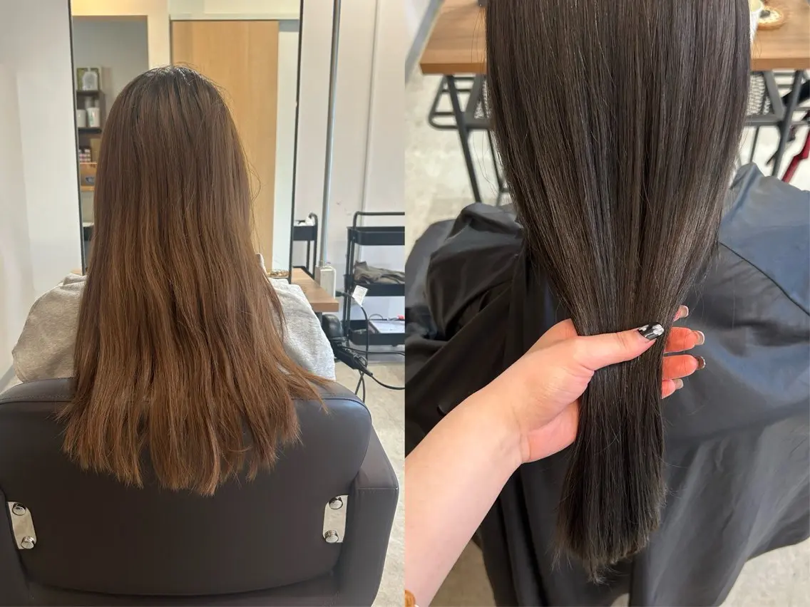 ロング カラー カット ヘアカラー トリートメント 🌟似合わせカット 🌟暖色カラーのヘアスタイル